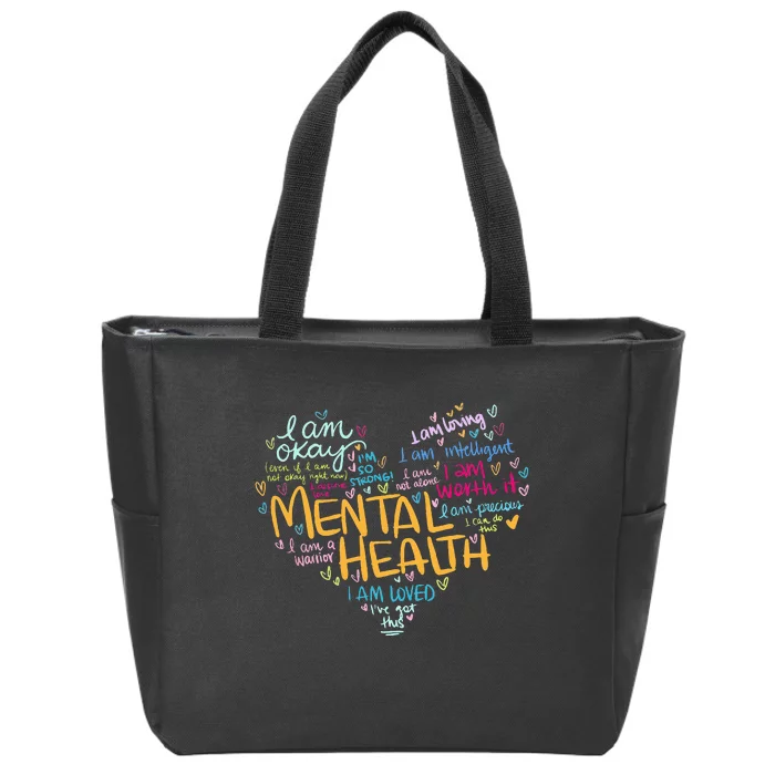 Mental Health Awareness Gifts Depression Zip Tote Bag