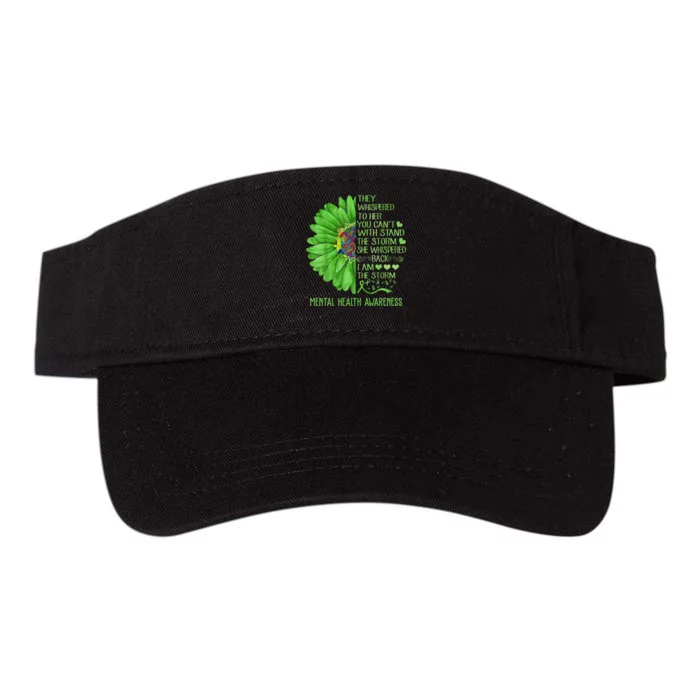 Mental Health Awareness Matters Sunflower I Am The Storm Valucap Bio-Washed Visor