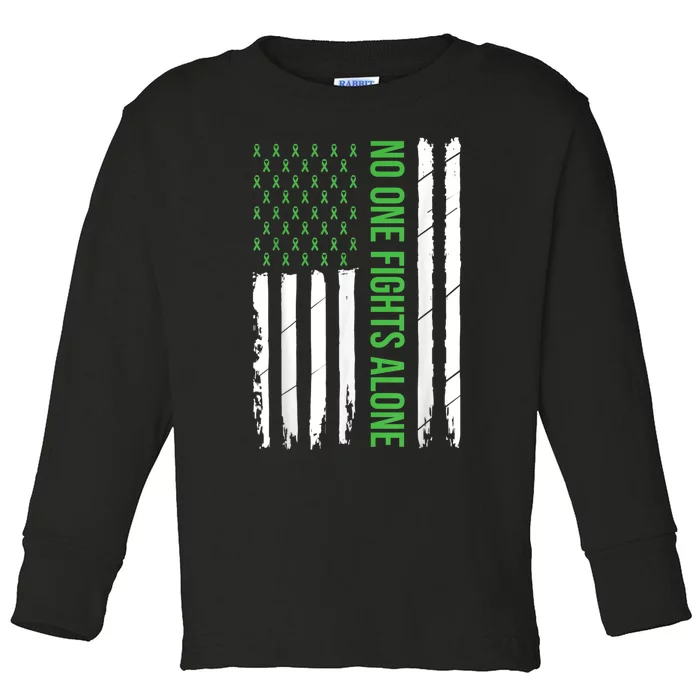 Mental Health Awareness Green Ribbon Toddler Long Sleeve Shirt