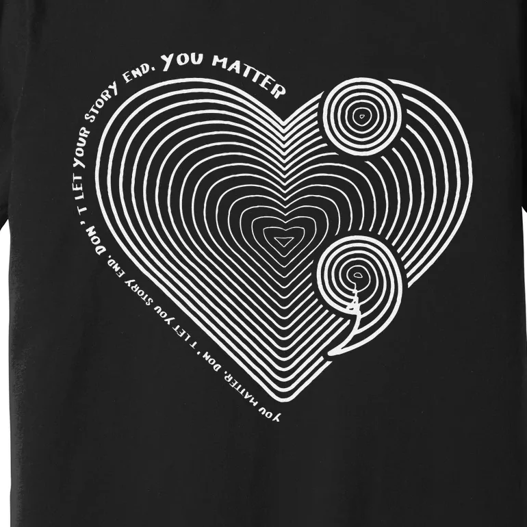 Mental Health Awareness Heart SemiColon Anti Suicide Premium T-Shirt