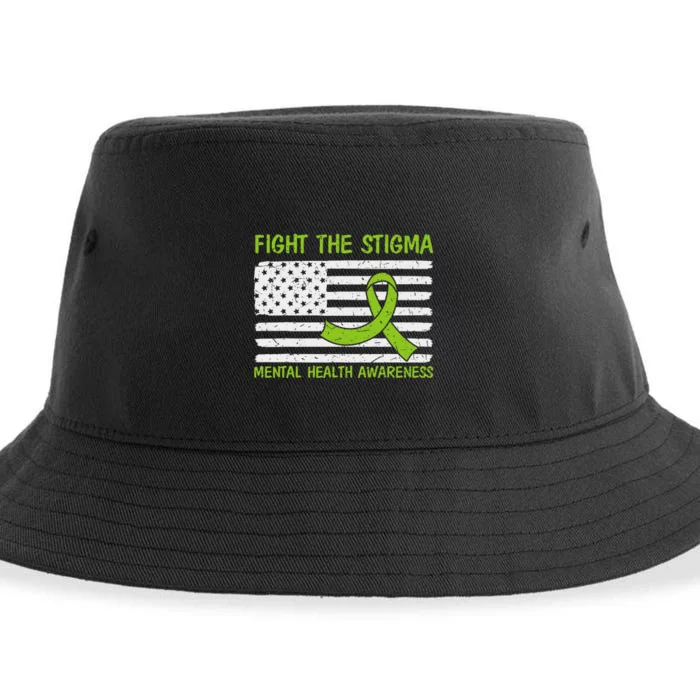 Mental Health Awareness Fight the Stigma Mental Health Sustainable Bucket Hat