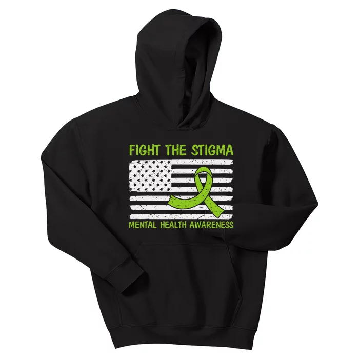 Mental Health Awareness Fight the Stigma Mental Health Kids Hoodie