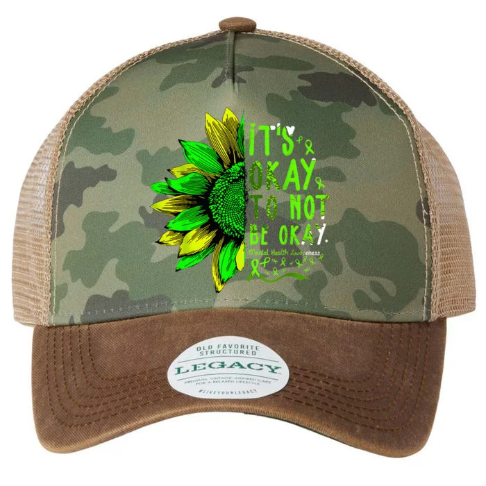 Mental Health Awareness Sunflower Its Okay To Not Be Okay Legacy Tie Dye Trucker Hat