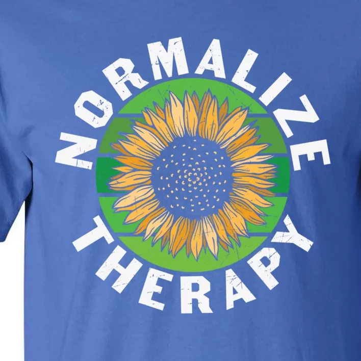 Mental Health Awareness Normalize Therapy Self Improvet Gift Tall T-Shirt