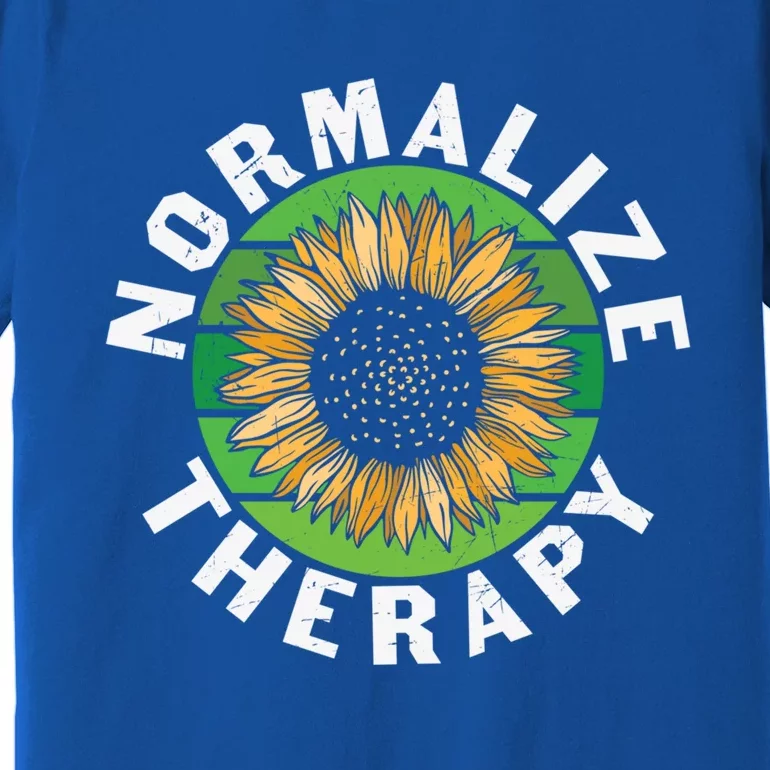 Mental Health Awareness Normalize Therapy Self Improvet Gift Premium T-Shirt