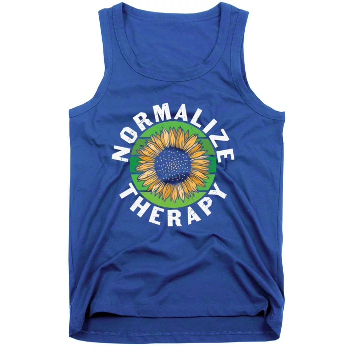 Mental Health Awareness Normalize Therapy Self Improvet Gift Tank Top