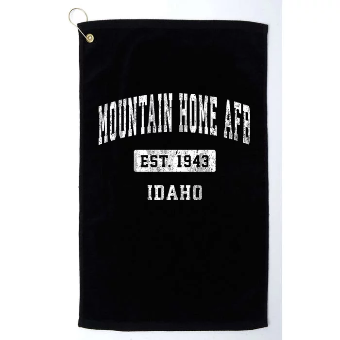 Mountain Home Afb Idaho Id Vintage Sports Established Platinum Collection Golf Towel