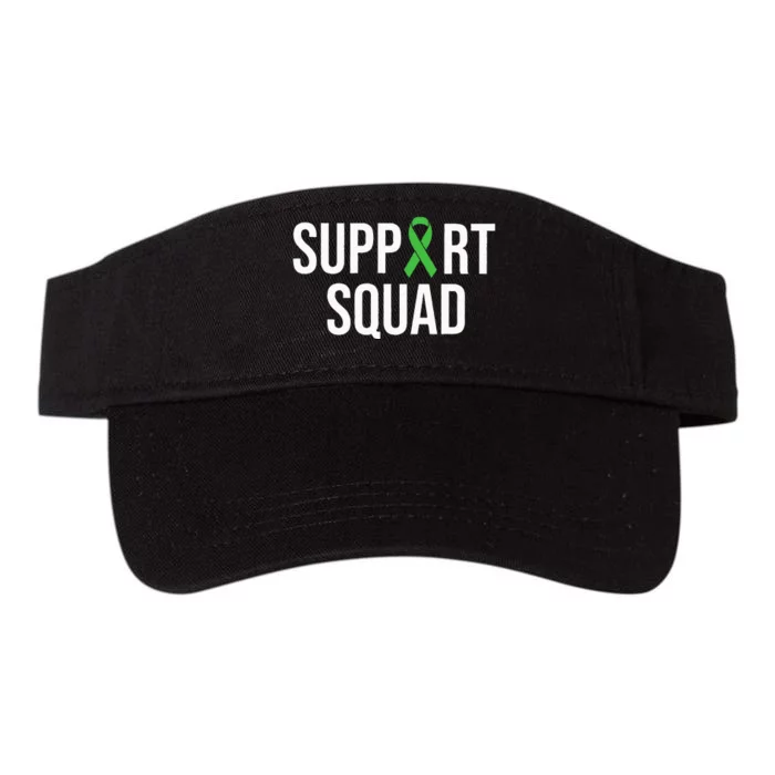 Mental Health Awareness Green Ribbon Support Squad Valucap Bio-Washed Visor