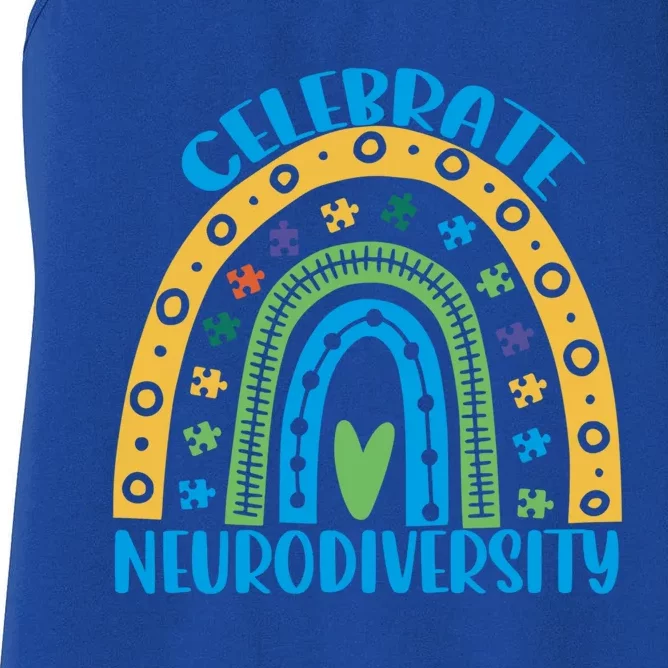 Mental Health Autism Awareness Celebrate Neurodiversity Gift Women's Racerback Tank