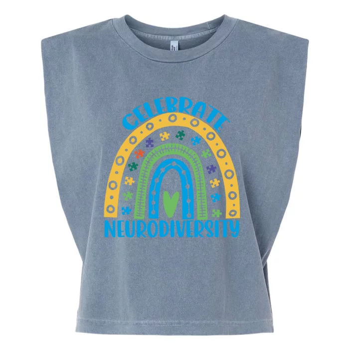 Mental Health Autism Awareness Celebrate Neurodiversity Gift Garment-Dyed Women's Muscle Tee