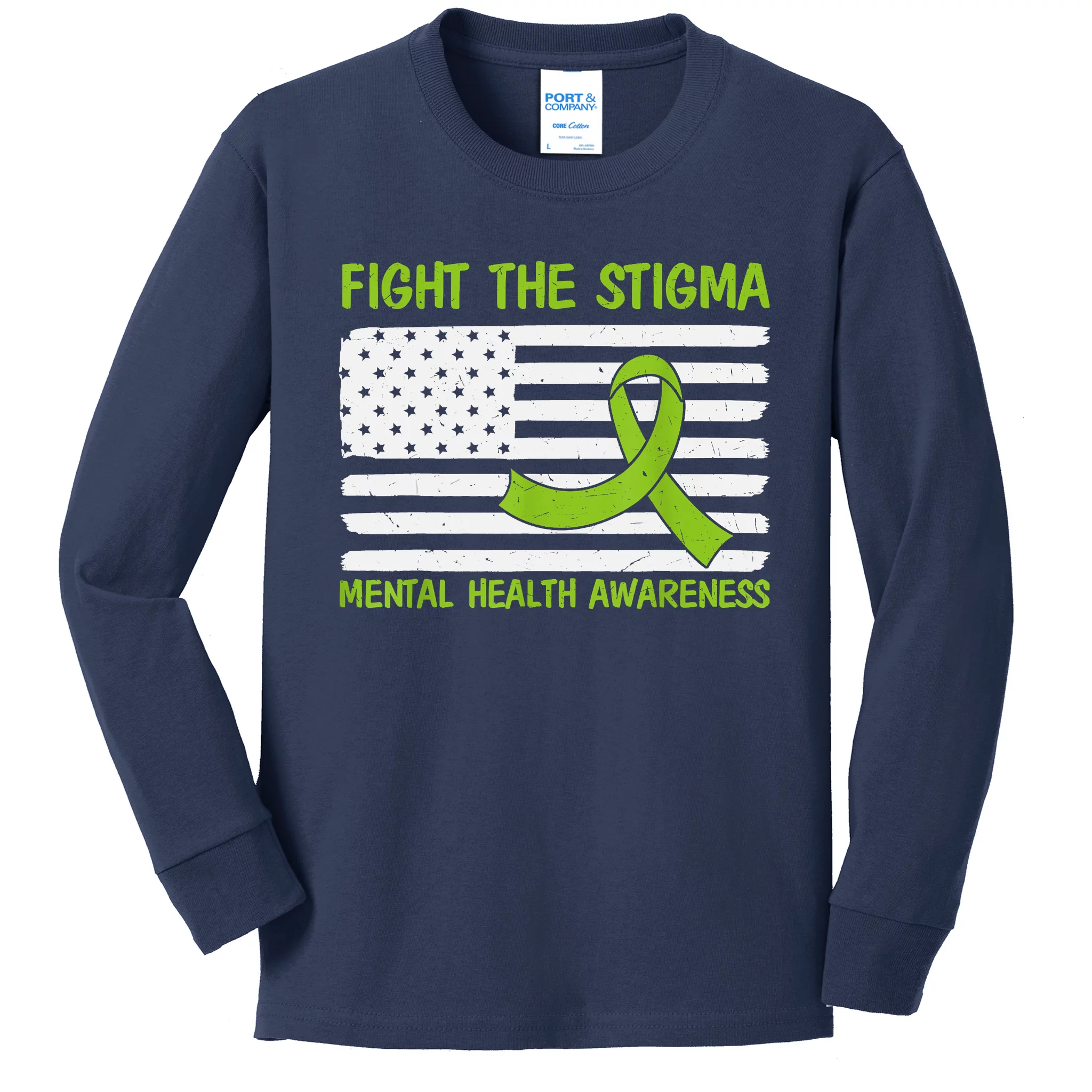 Mental Health Awareness Fight The Stigma Mental Health Kids Long Sleeve ...