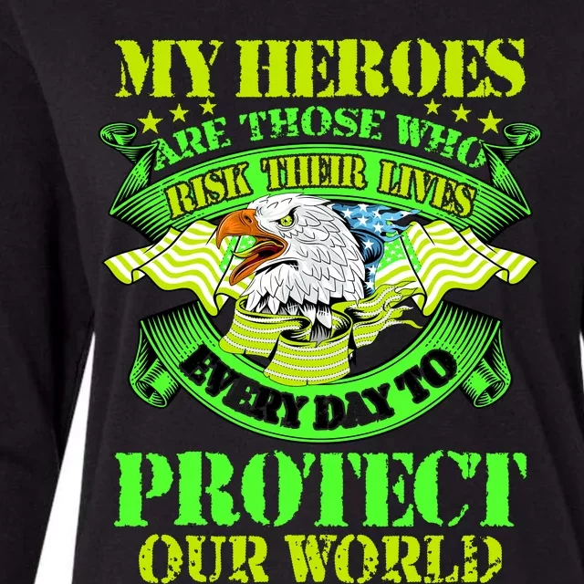 My Heroes Are Those Who Veteran Womens Cotton Relaxed Long Sleeve T-Shirt