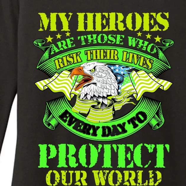 My Heroes Are Those Who Veteran Womens CVC Long Sleeve Shirt