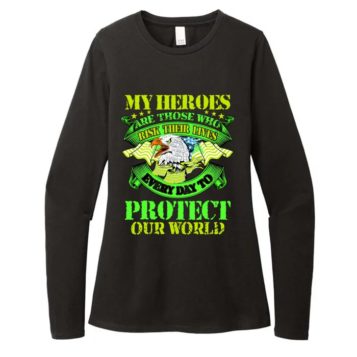 My Heroes Are Those Who Veteran Womens CVC Long Sleeve Shirt