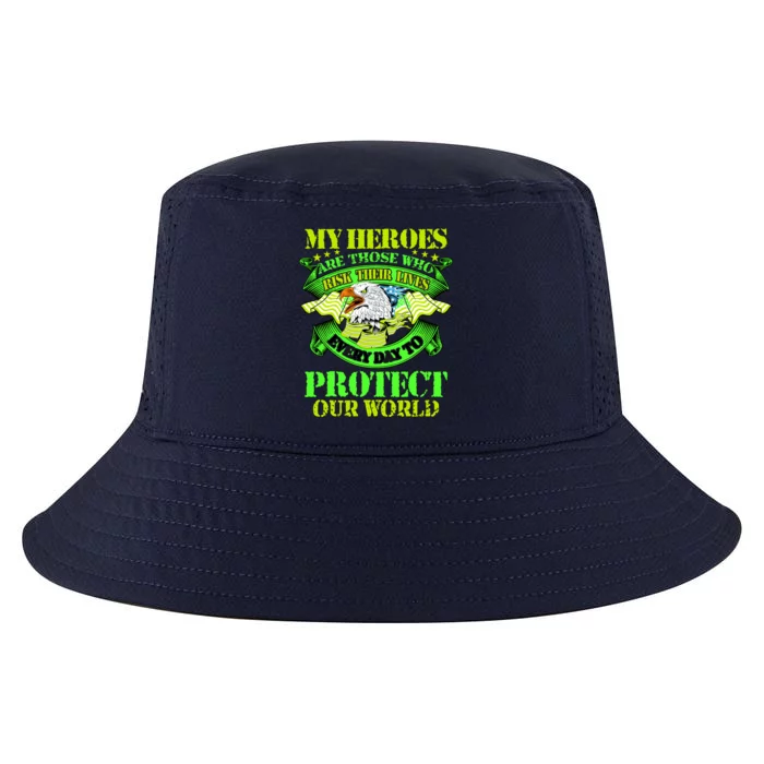 My Heroes Are Those Who Veteran Cool Comfort Performance Bucket Hat