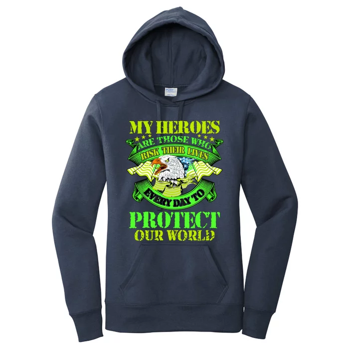 My Heroes Are Those Who Veteran Women's Pullover Hoodie