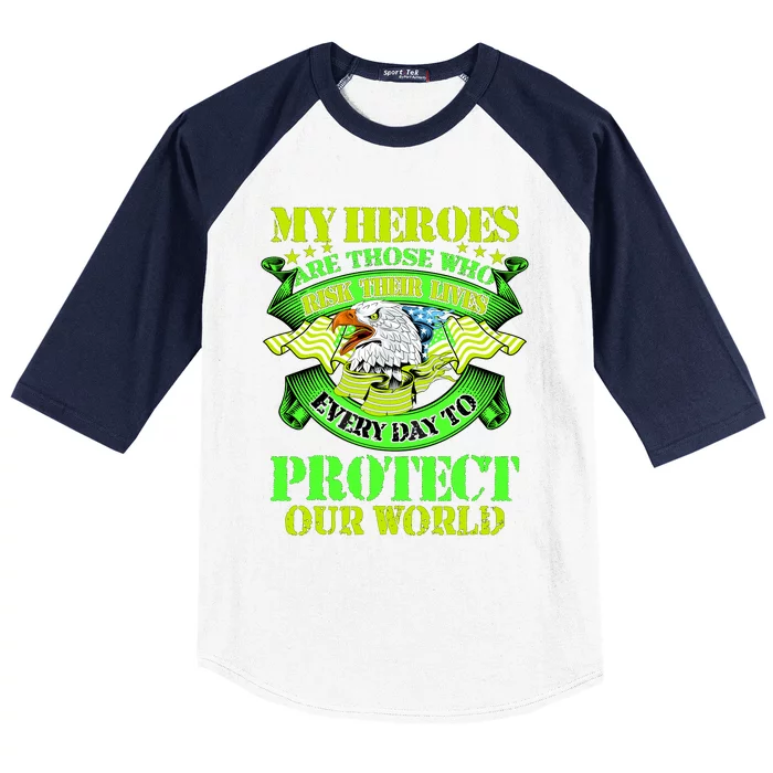 My Heroes Are Those Who Veteran Baseball Sleeve Shirt