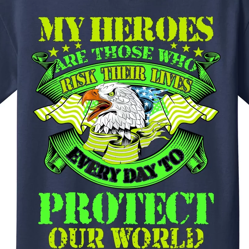 My Heroes Are Those Who Veteran Kids T-Shirt