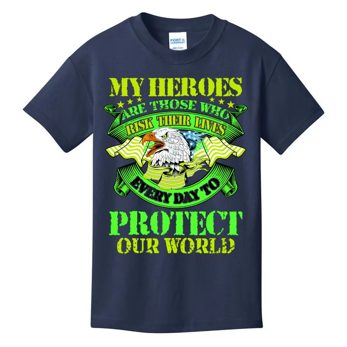 My Heroes Are Those Who Veteran Kids T-Shirt