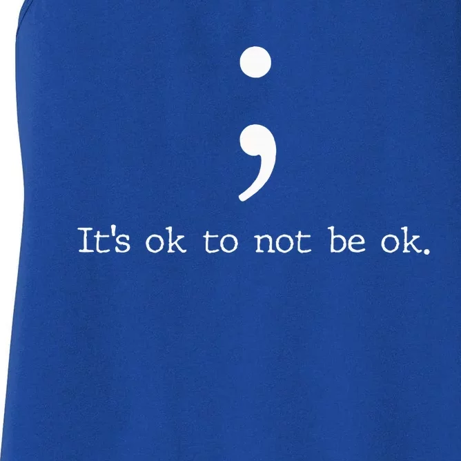 Mental Health Awareness Semicolon Women's Racerback Tank