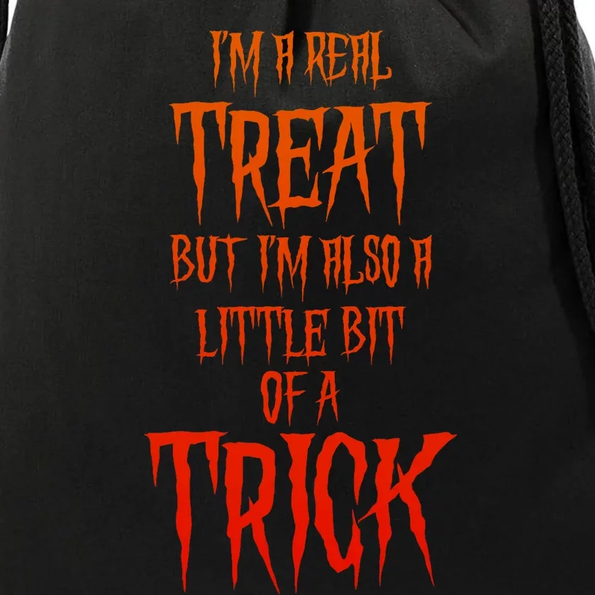 Mischievous Halloween A Real Treat But Also A Trick Drawstring Bag