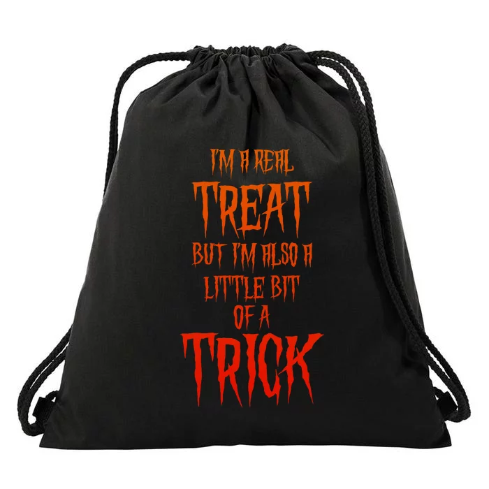 Mischievous Halloween A Real Treat But Also A Trick Drawstring Bag