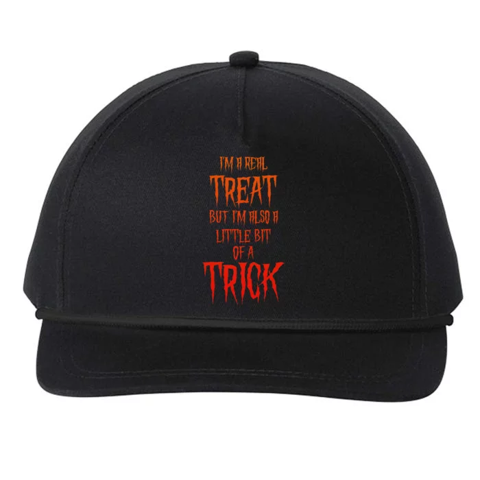 Mischievous Halloween A Real Treat But Also A Trick Snapback Five-Panel Rope Hat