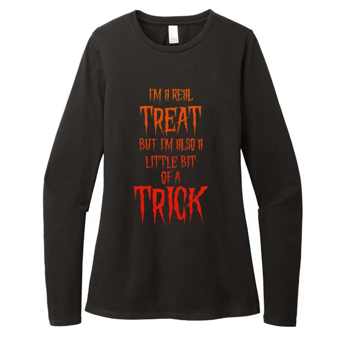 Mischievous Halloween A Real Treat But Also A Trick Womens CVC Long Sleeve Shirt