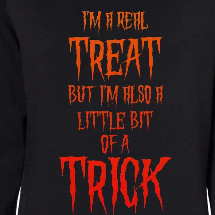 Mischievous Halloween A Real Treat But Also A Trick Womens California Wash Sweatshirt