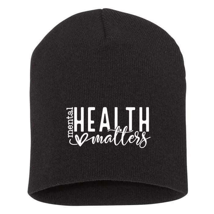 Mental Health Awareness Short Acrylic Beanie