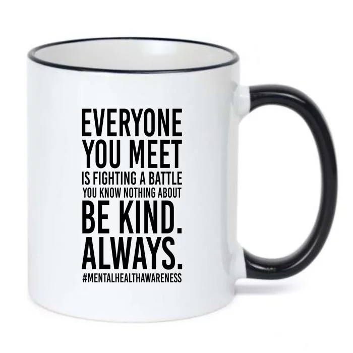 Mental Health Awareness Be Kind Always Black Color Changing Mug