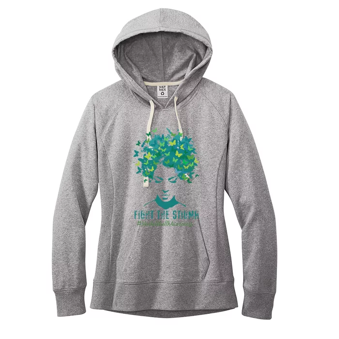 Mental Health Awareness Month Fight The Stigma Positive Quote Women's Fleece Hoodie