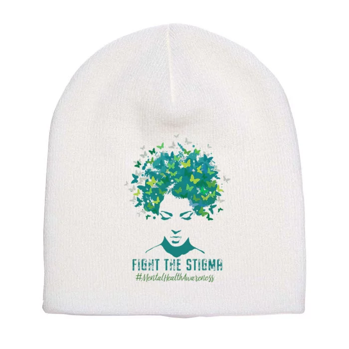 Mental Health Awareness Month Fight The Stigma Positive Quote Short Acrylic Beanie