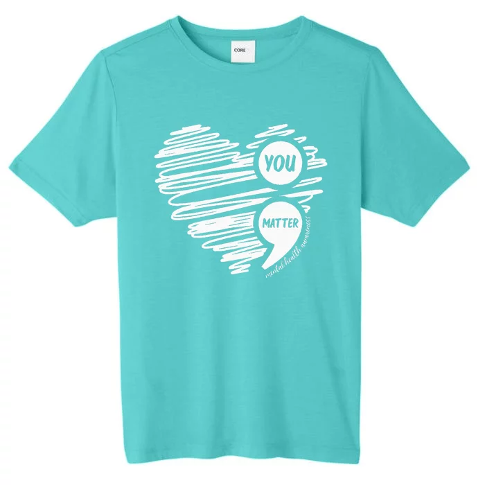 Mental Health Awareness Heart Wear Green For Mental Health ChromaSoft Performance T-Shirt