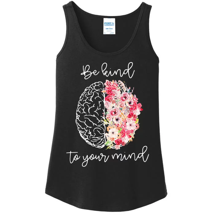 Mental Health Awareness Self Care Be Kind To Your Mind Ladies Essential Tank