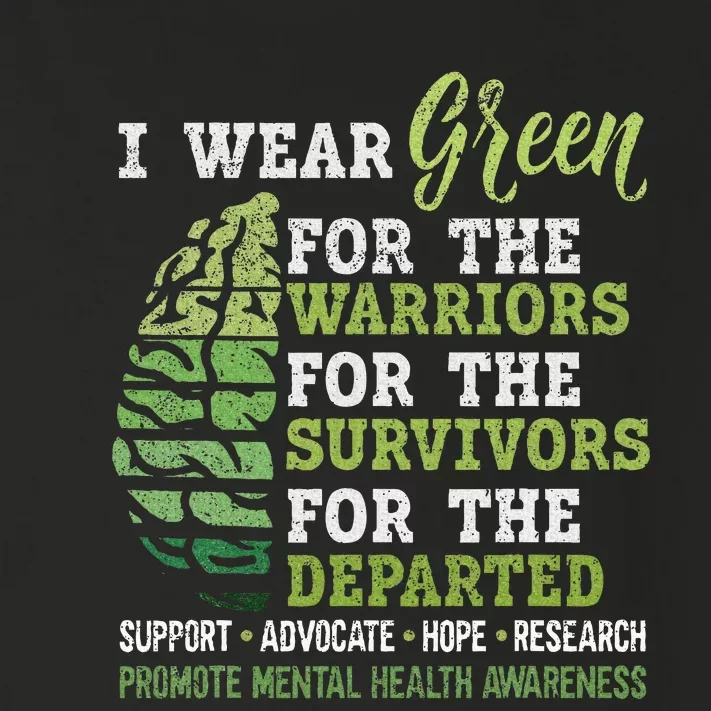 Mental Health Awareness Matters Support I Wear Green Toddler Long Sleeve Shirt