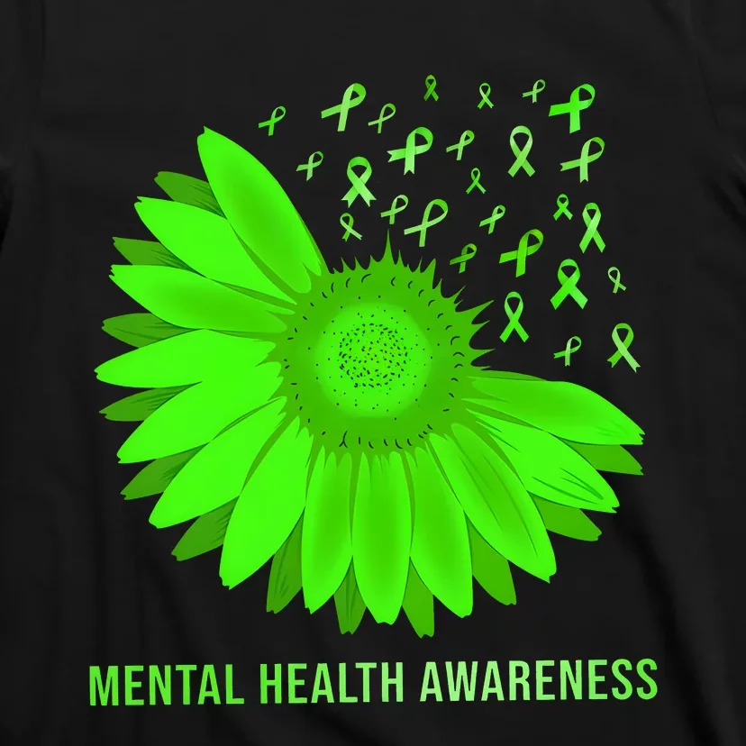 Mental Health Awareness In May We Wear Green T-Shirt