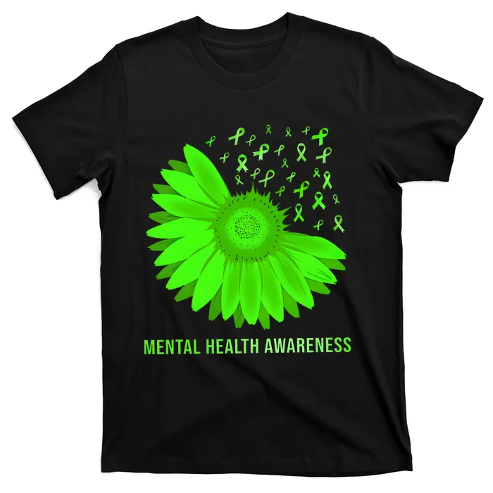 Mental Health Awareness In May We Wear Green T-Shirt