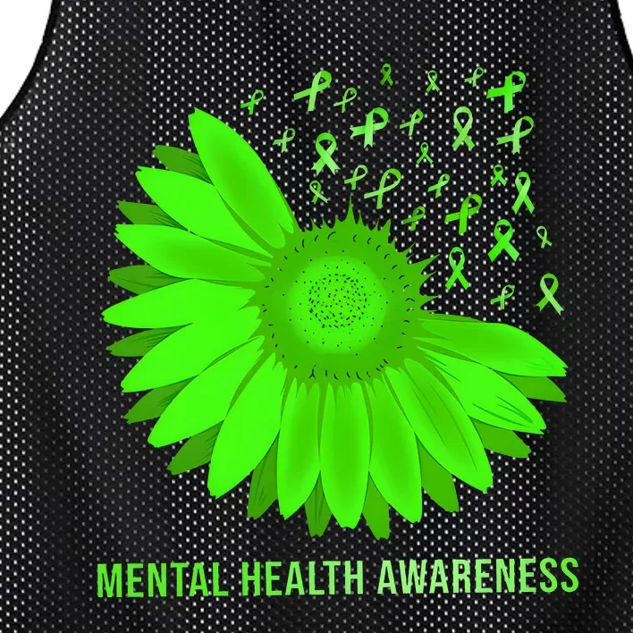 Mental Health Awareness In May We Wear Green Mesh Reversible Basketball Jersey Tank