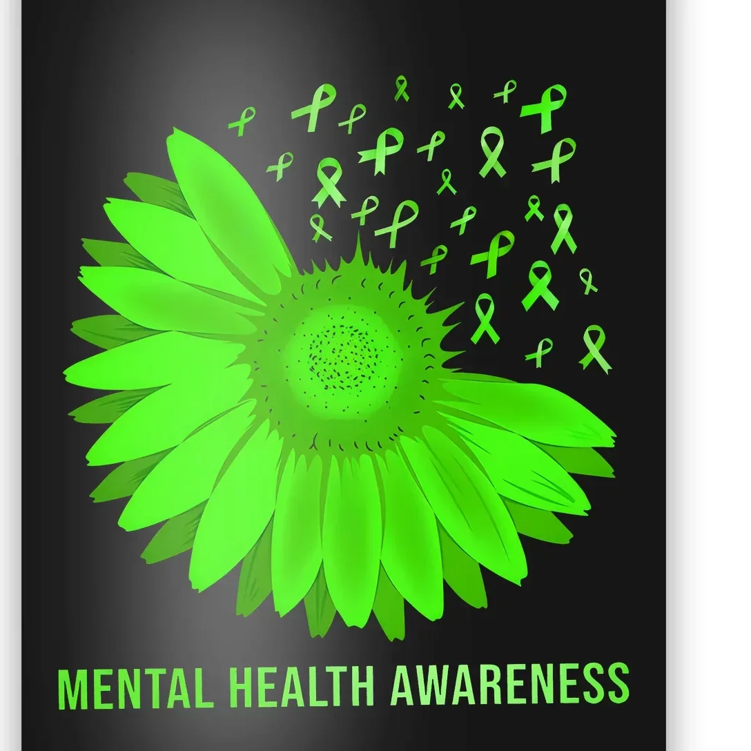 Mental Health Awareness In May We Wear Green Poster