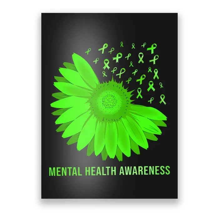 Mental Health Awareness In May We Wear Green Poster