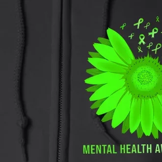 Mental Health Awareness In May We Wear Green Full Zip Hoodie