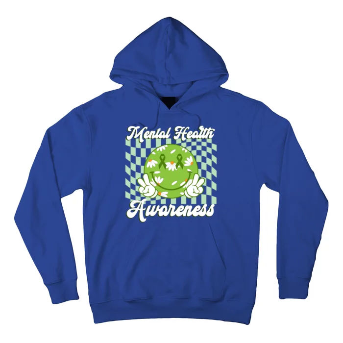 Mental Health Awareness Smile Face Groovy Hoodie