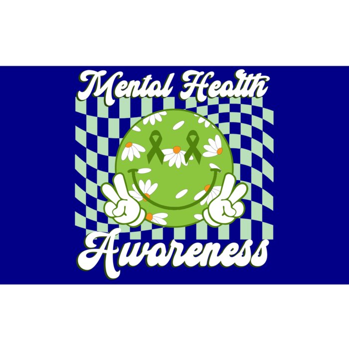 Mental Health Awareness Smile Face Groovy Bumper Sticker