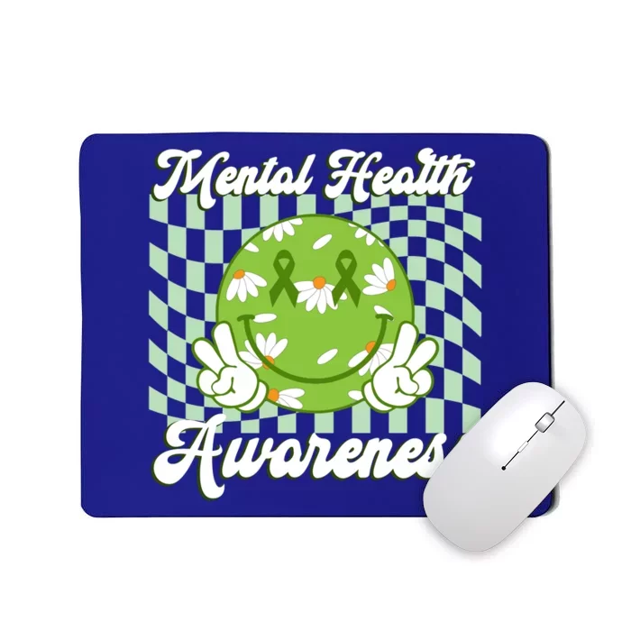 Mental Health Awareness Smile Face Groovy Mousepad