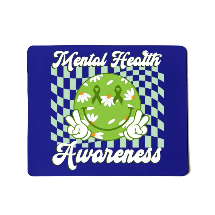 Mental Health Awareness Smile Face Groovy Mousepad