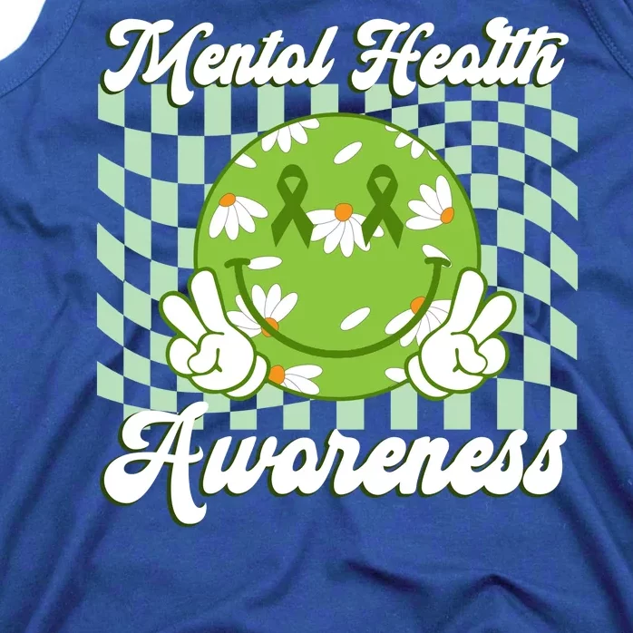 Mental Health Awareness Smile Face Groovy Tank Top