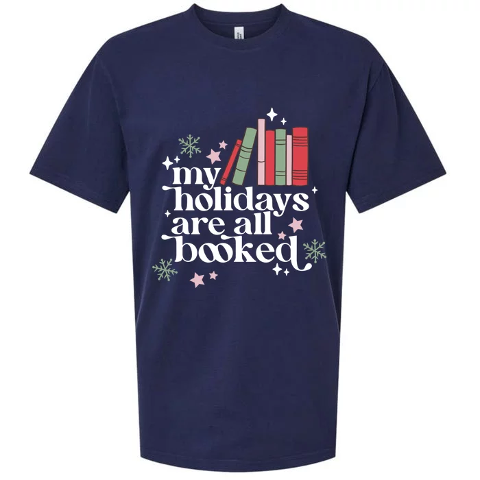 My Holidays Are All Booked Cute Christmas Book Lover Cool Gift Sueded Cloud Jersey T-Shirt