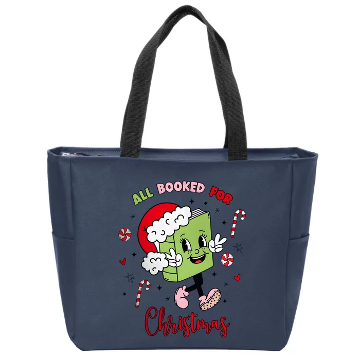 My Holidays Are All Booked Christmas Character Book Lovers Zip Tote Bag