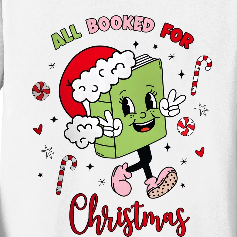 My Holidays Are All Booked Christmas Character Book Lovers Kids Long Sleeve Shirt